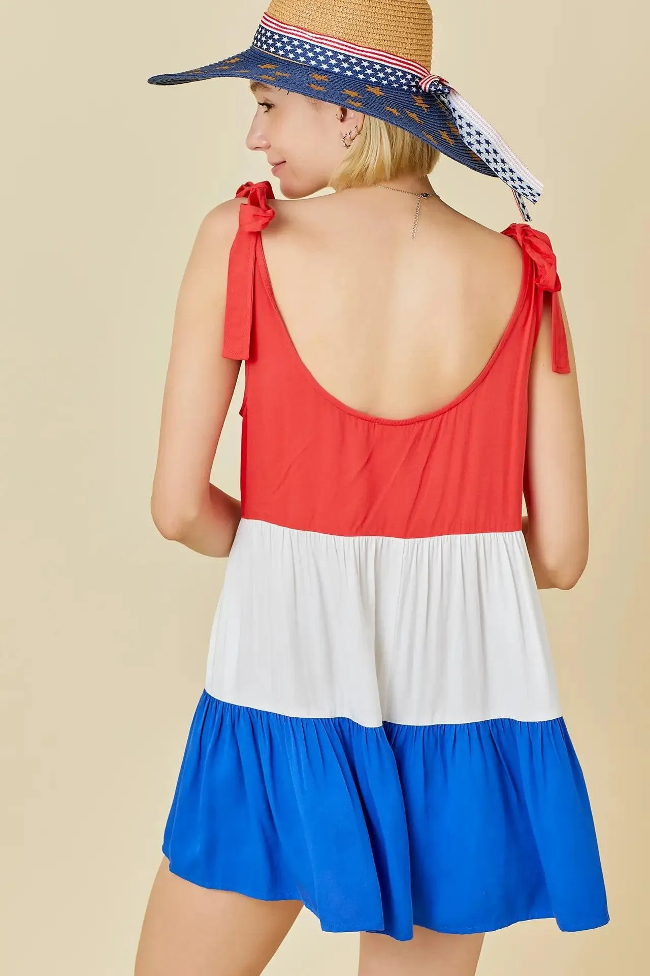 4th of July Color Block Romper