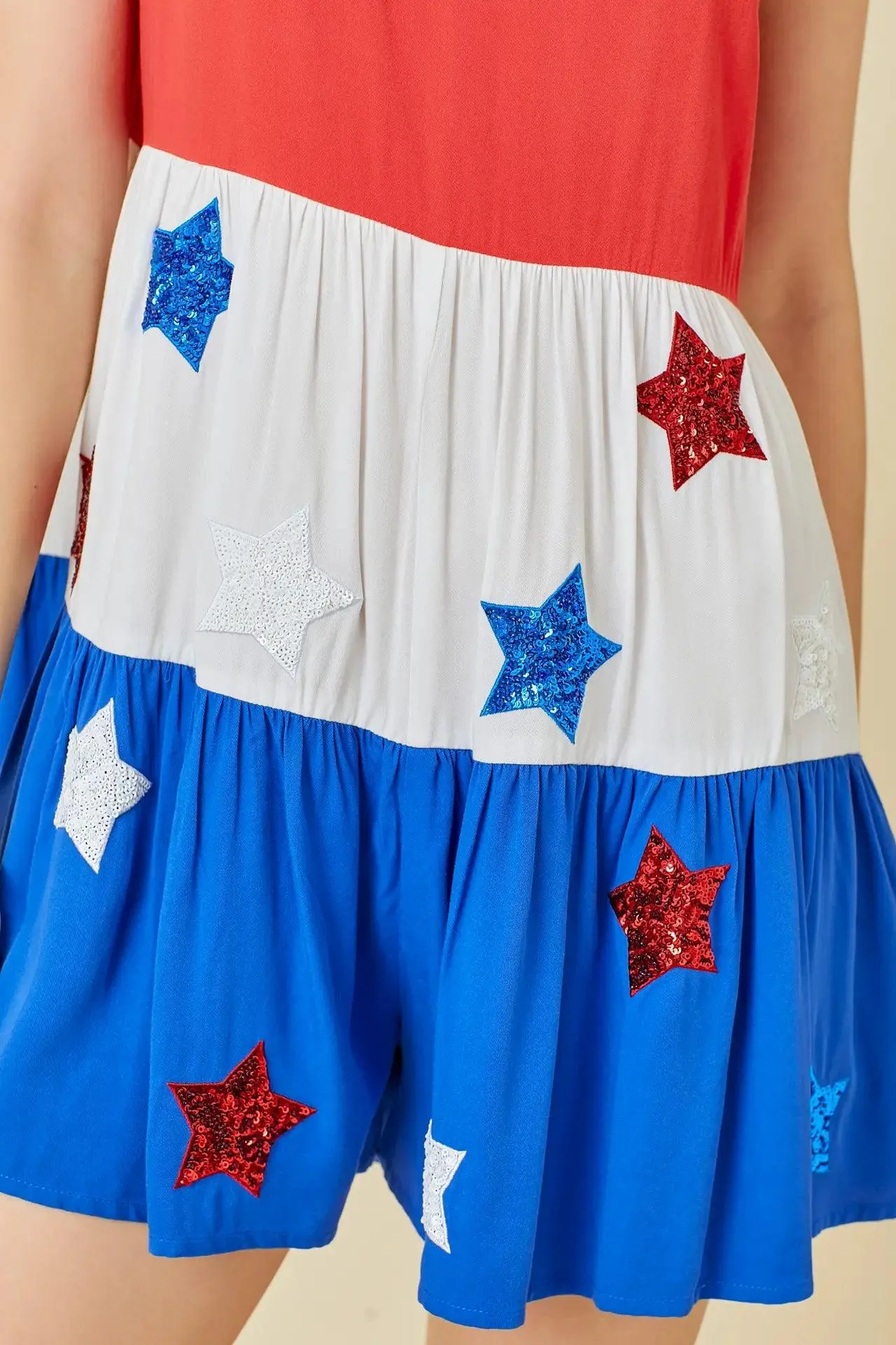 4th of July Color Block Romper