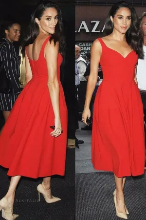 A-line Short Red Prom Dress Custom Made