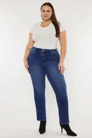 Alannah High Rise Slim Straight Leg Jeans (Plus Size)