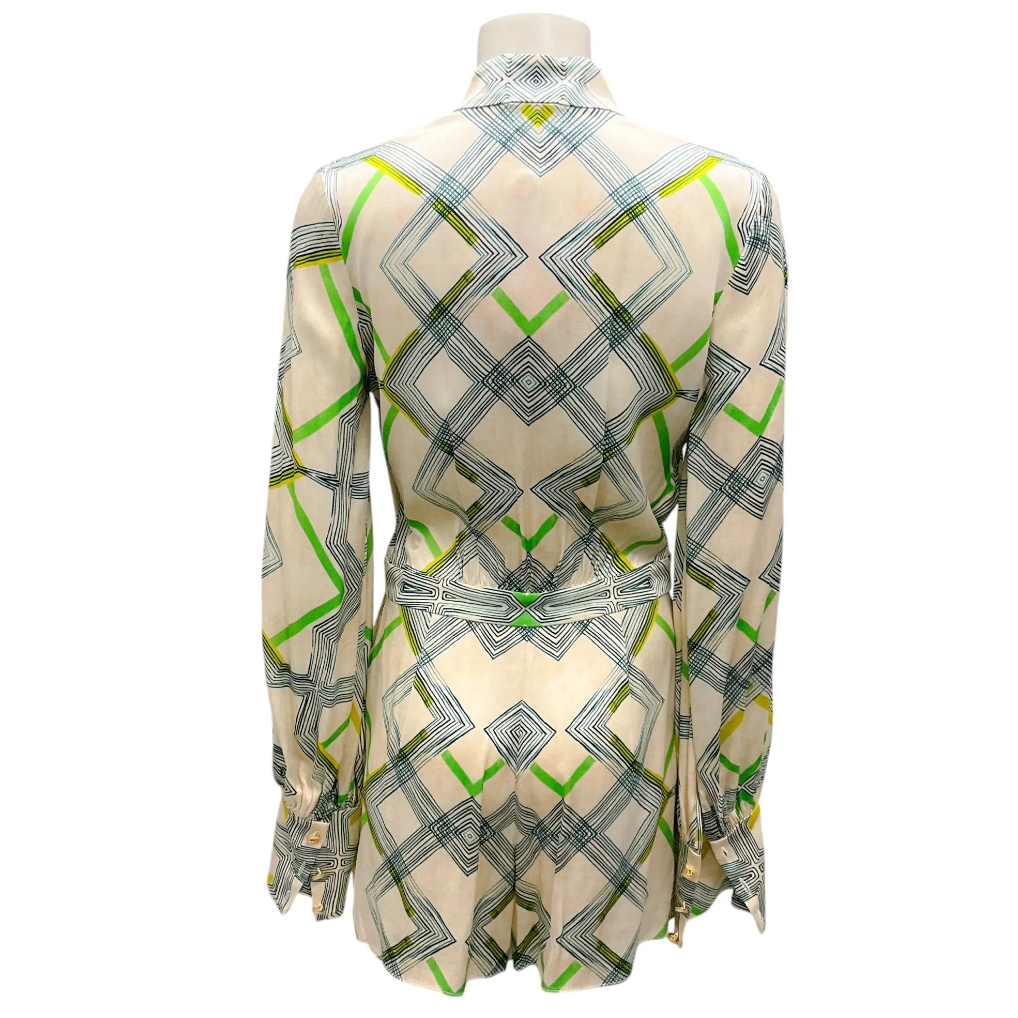 Alexis Green / Linear Cream Ramsey Romper