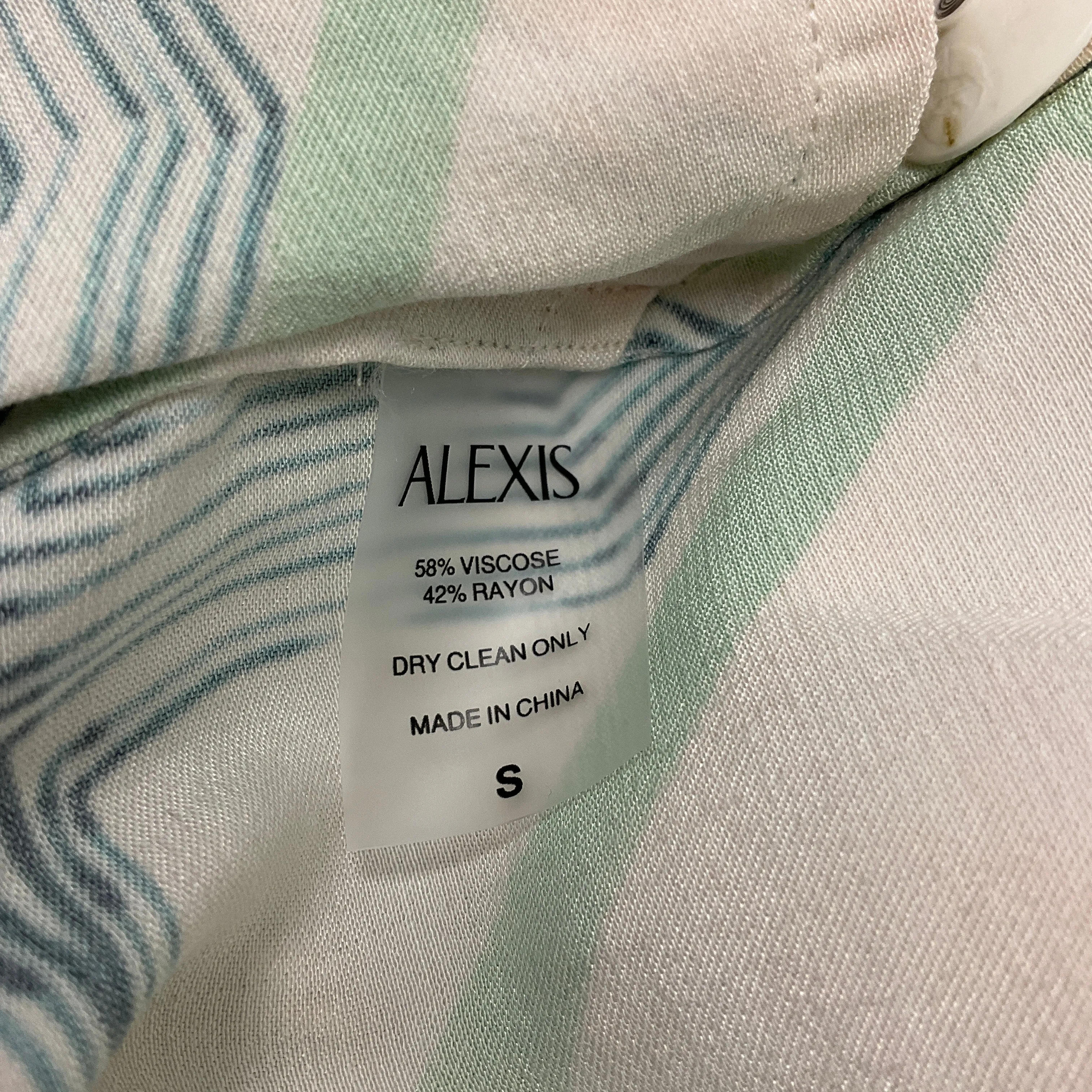 Alexis Green / Linear Cream Ramsey Romper