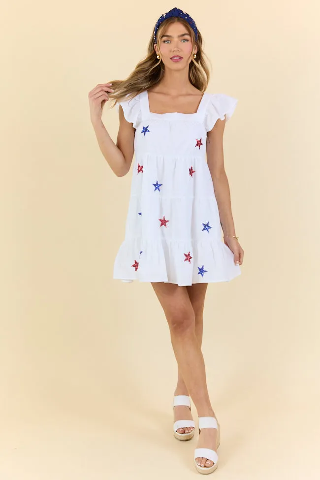 American Beauty Sequin Star Mini Dress