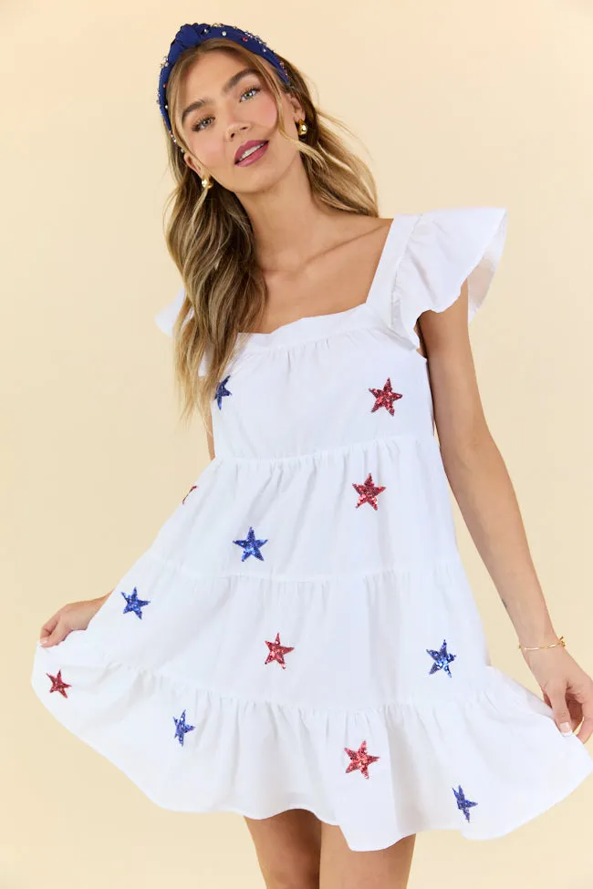 American Beauty Sequin Star Mini Dress