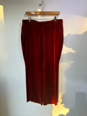 Anne Klein Rust Orange Velvet Pants