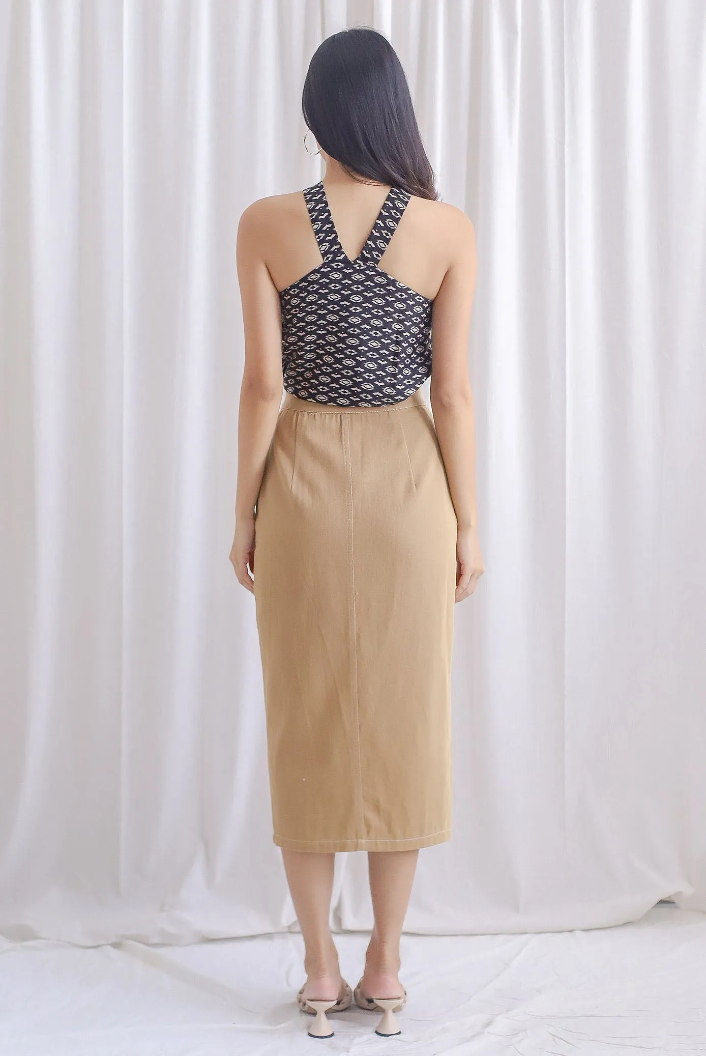 Atticus Halter Loop Top In Black Tribes
