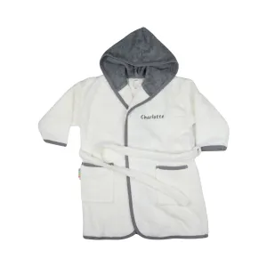Baby Hooded Bathrobe - Anthracite Grey