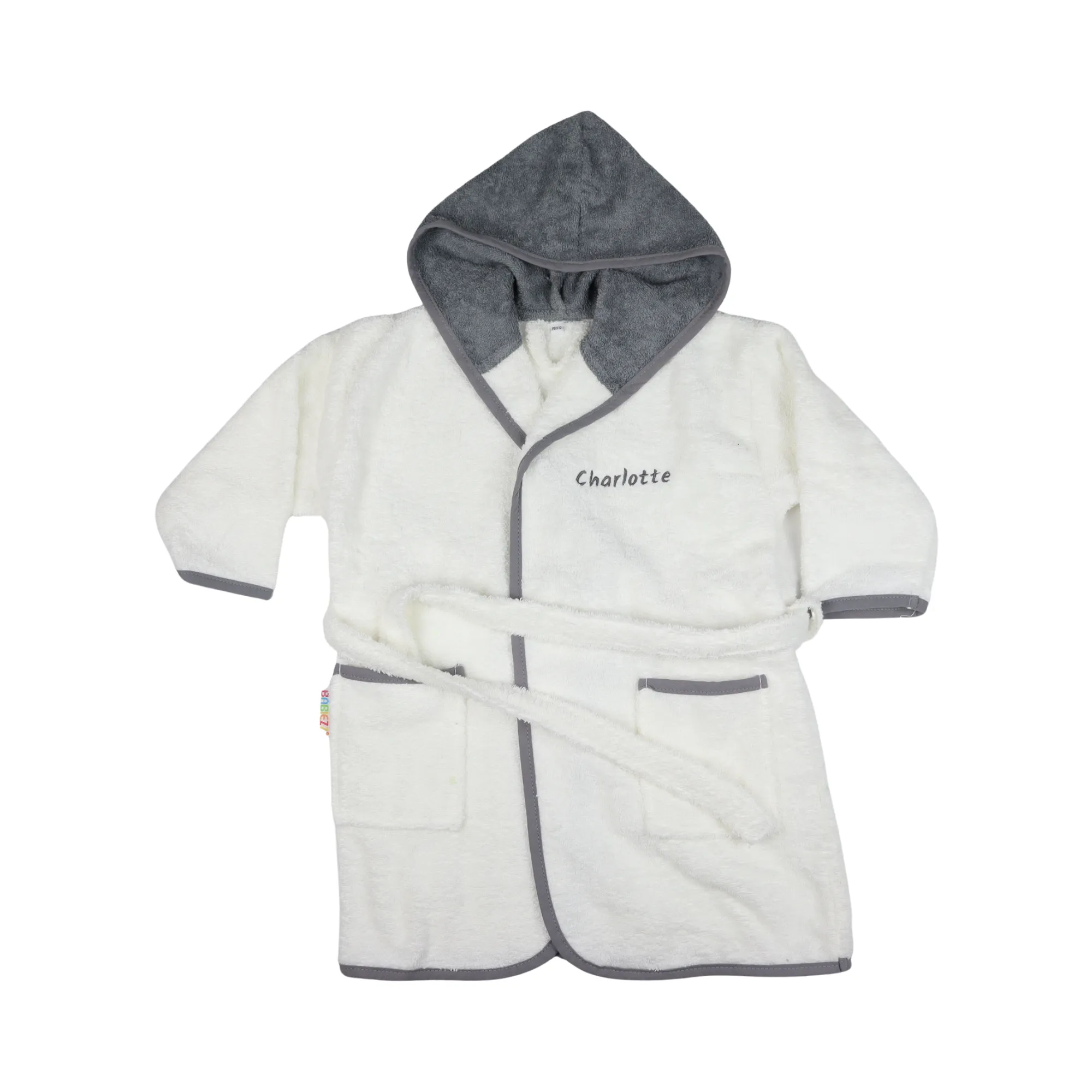 Baby Hooded Bathrobe - Anthracite Grey