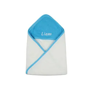 Baby Hooded Towel - Aqua Blue