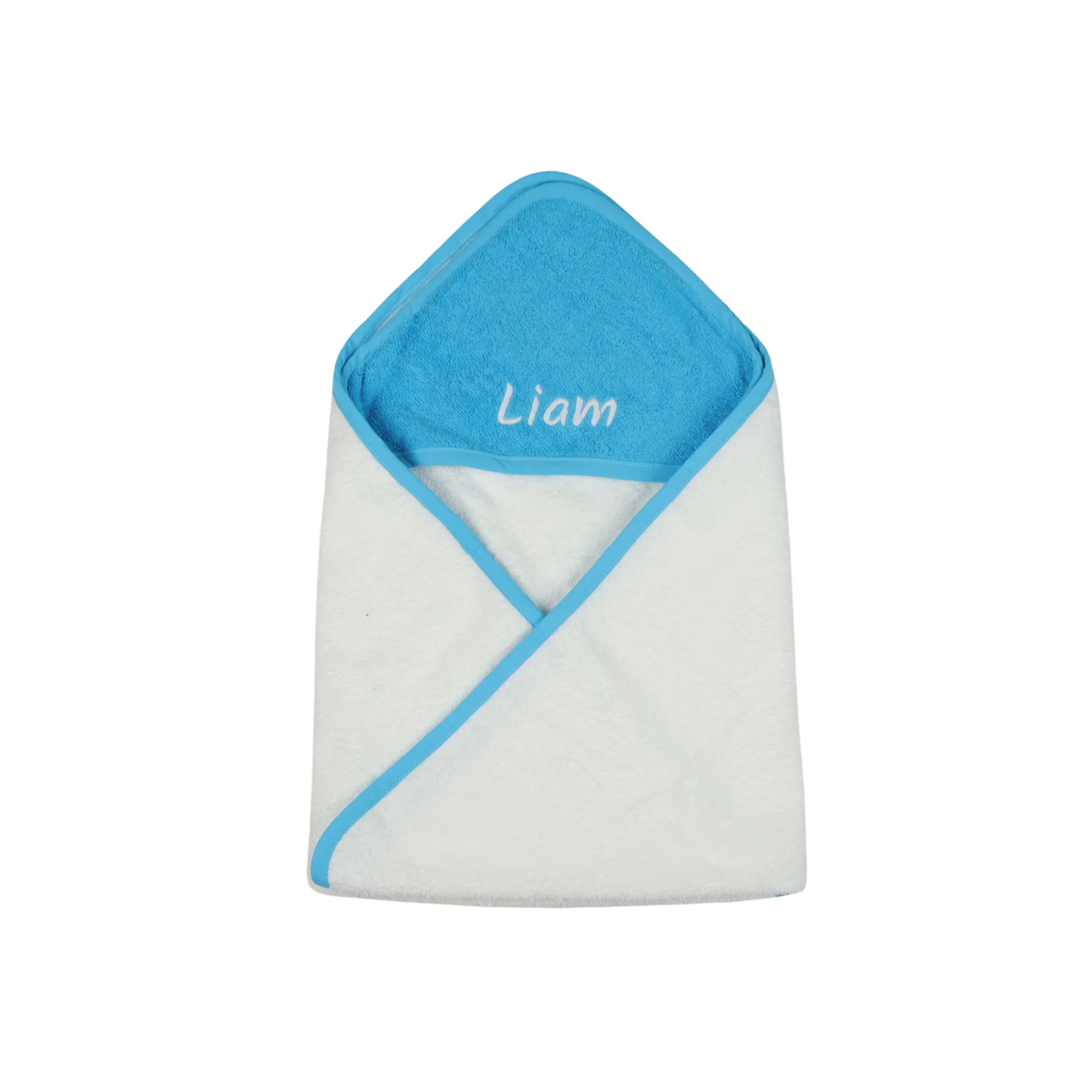Baby Hooded Towel - Aqua Blue