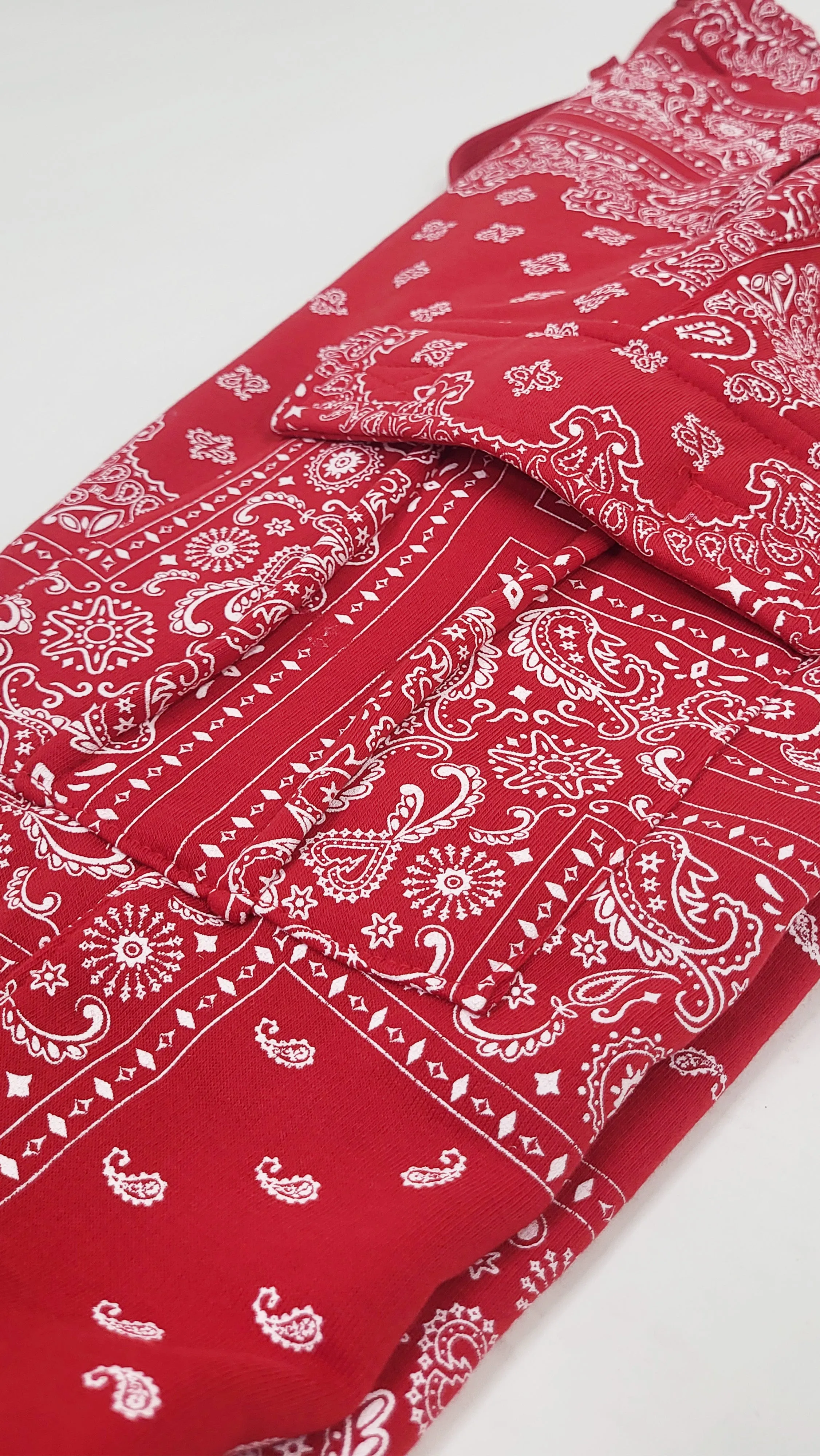 Bandana Pullover Cargo Flared Fleece Set