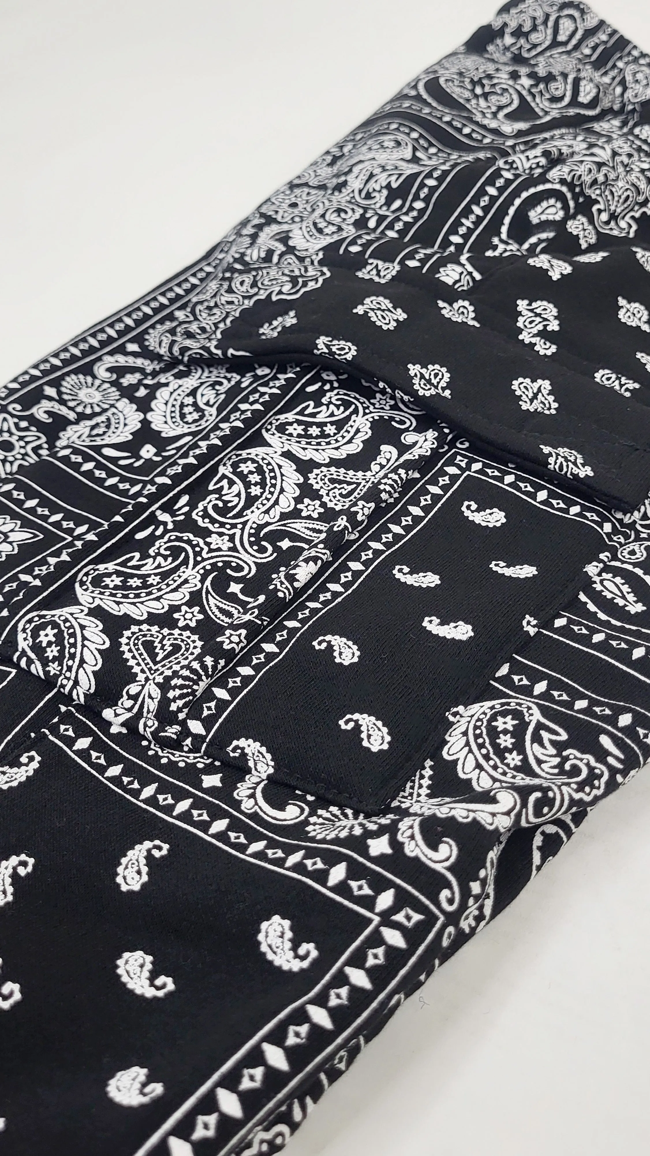 Bandana Pullover Cargo Flared Fleece Set
