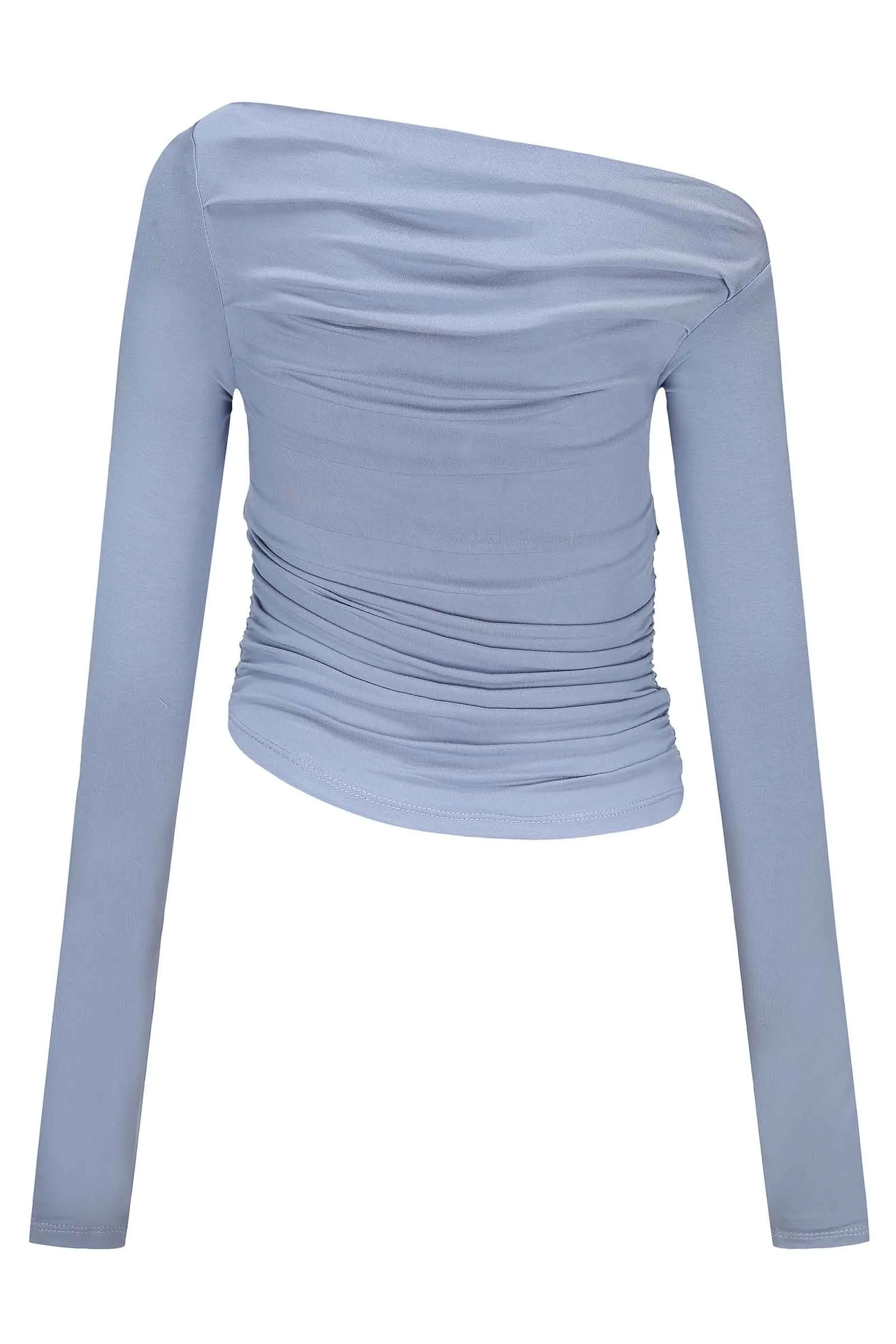 Bella Ruche off The Shoulder Top - Blue