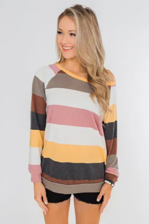 Better Off This Way Striped Top- Multi-Colored