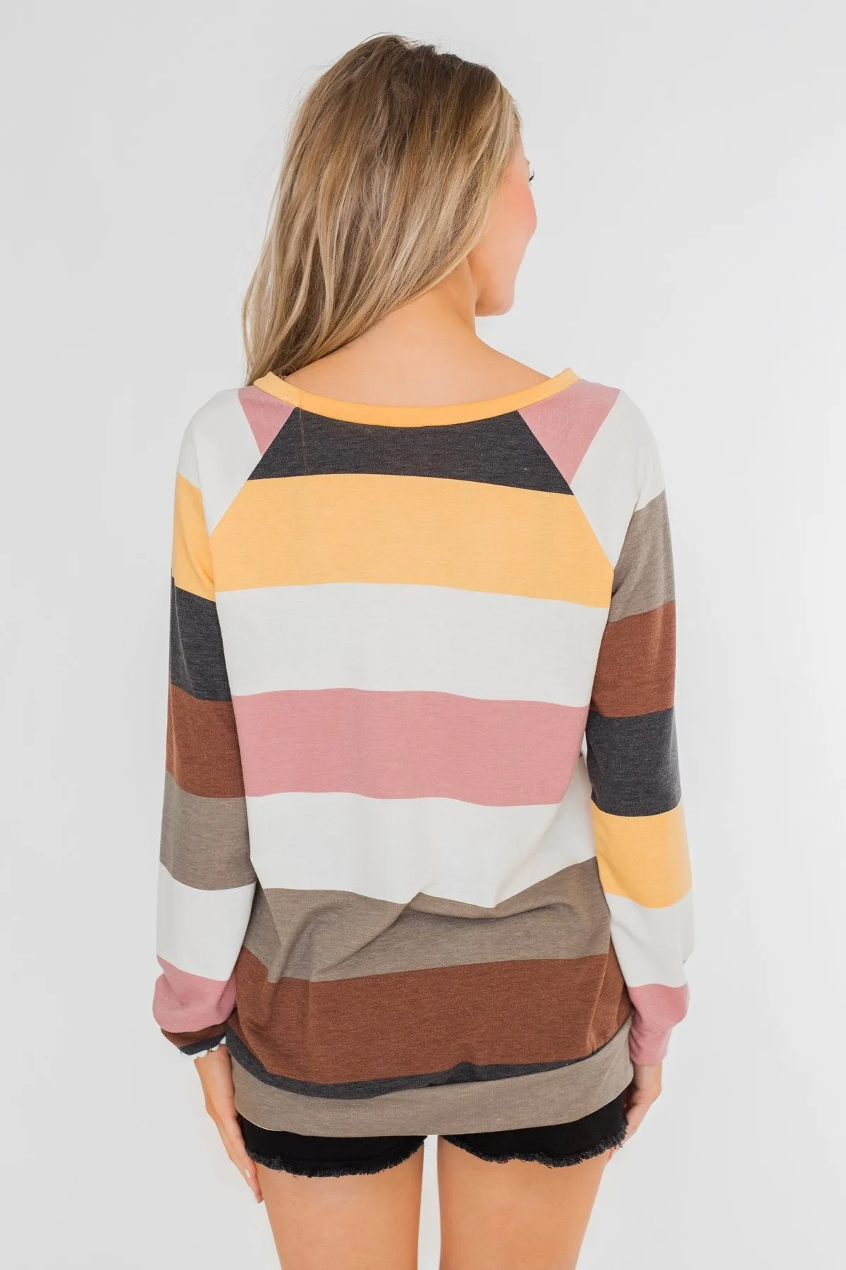 Better Off This Way Striped Top- Multi-Colored