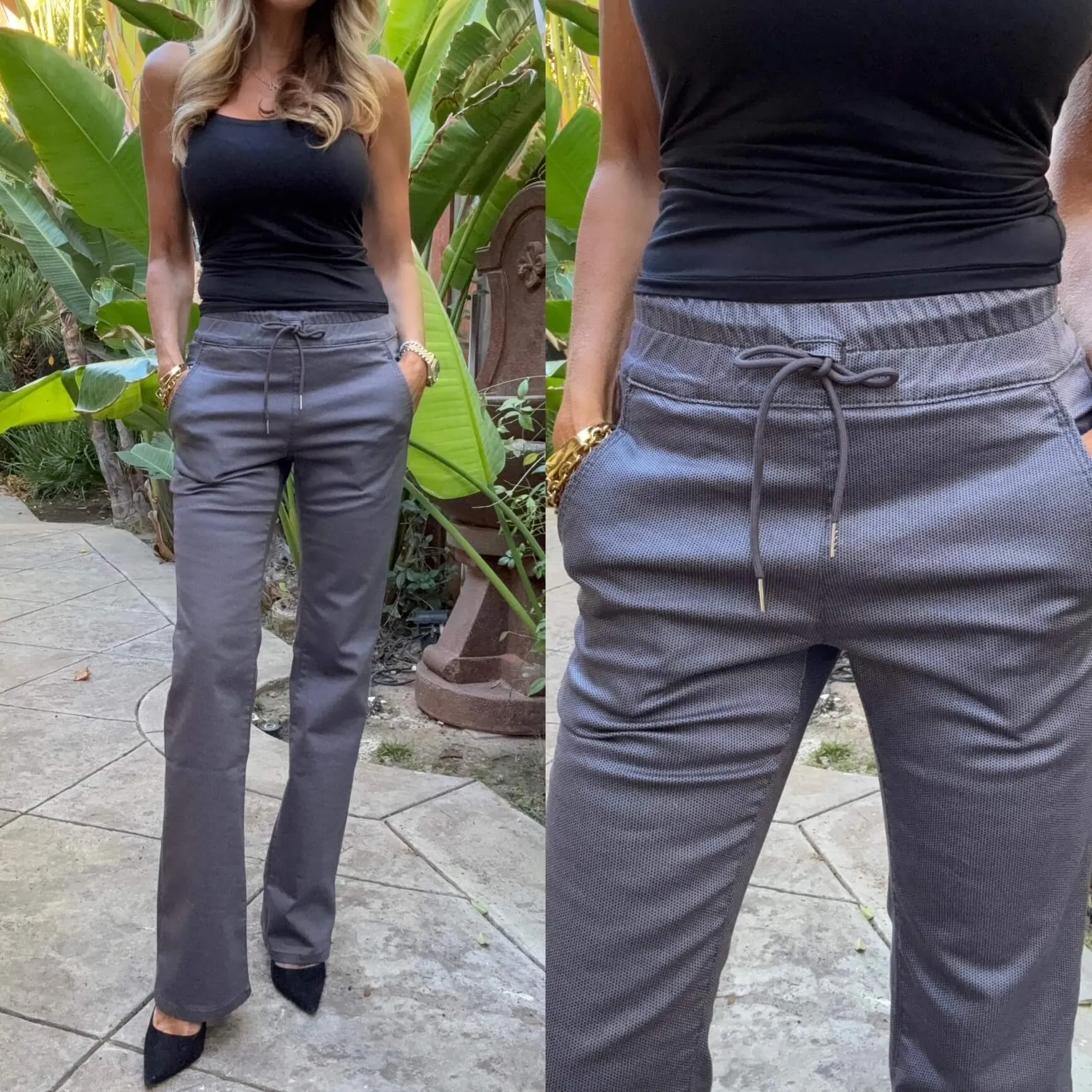 Bevy Flog - Loren Pant in Grey Specks Pebble