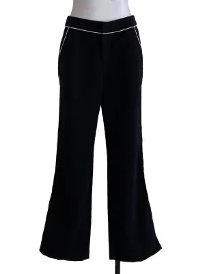 Black Plain Straight Pants