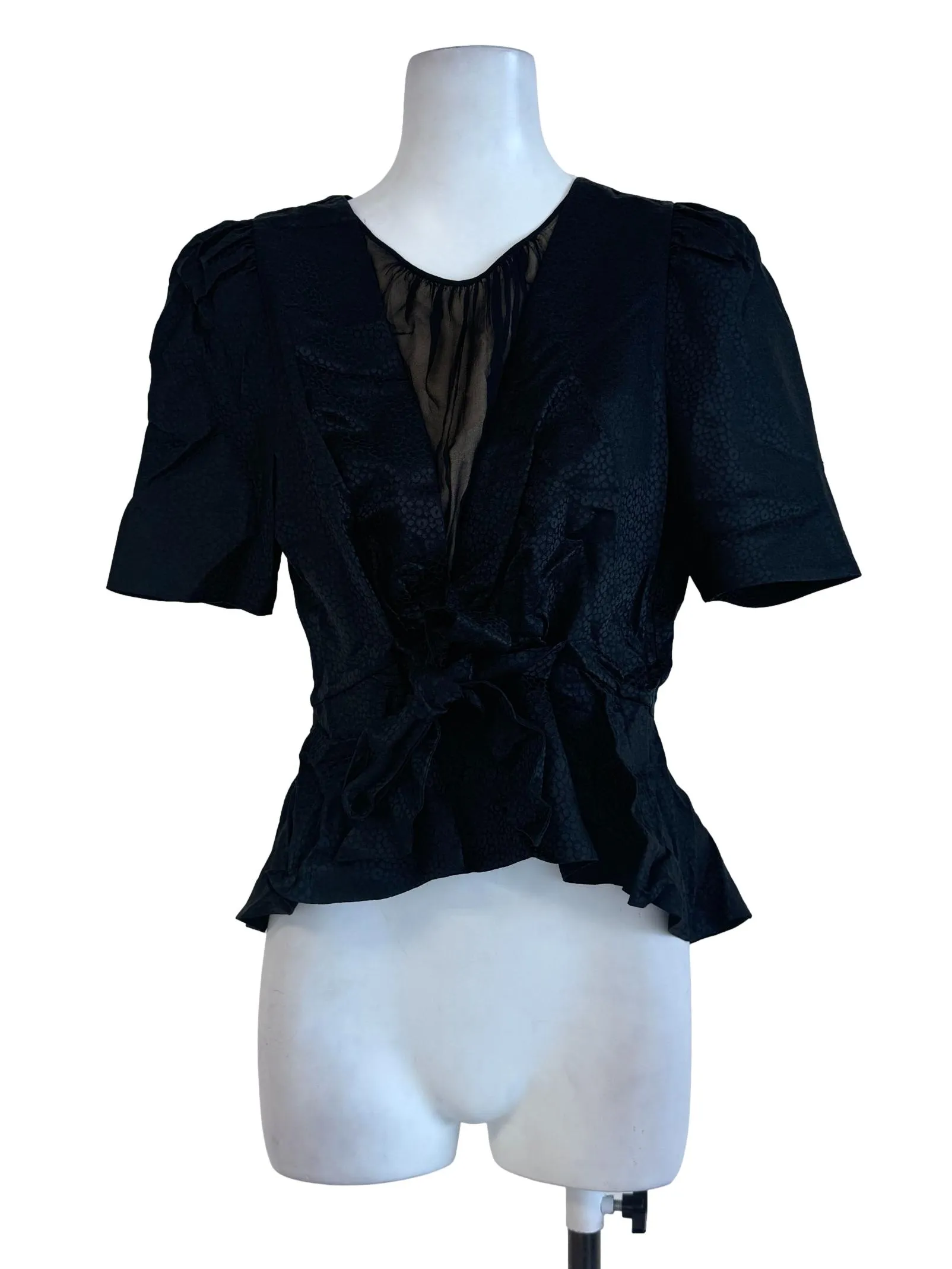 Black Textured Top