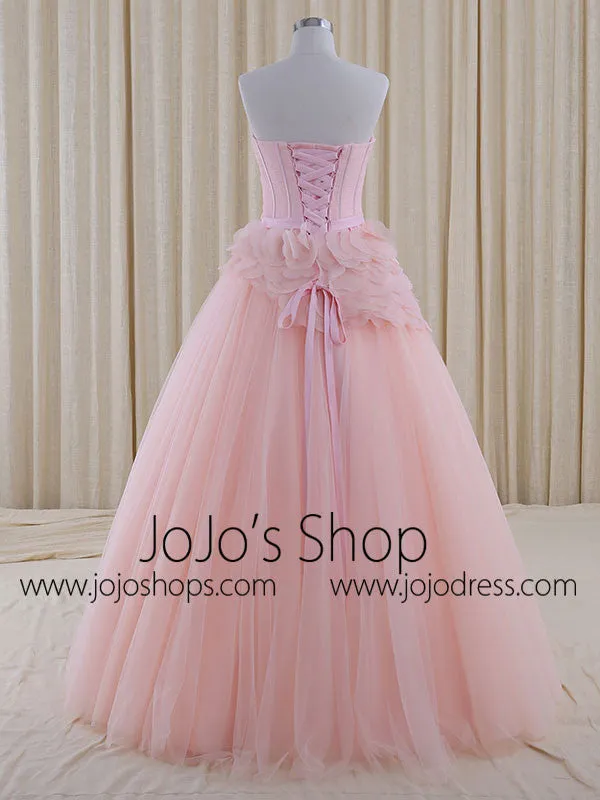 Blush Pink Ball Gown Wedding Dress RS5001