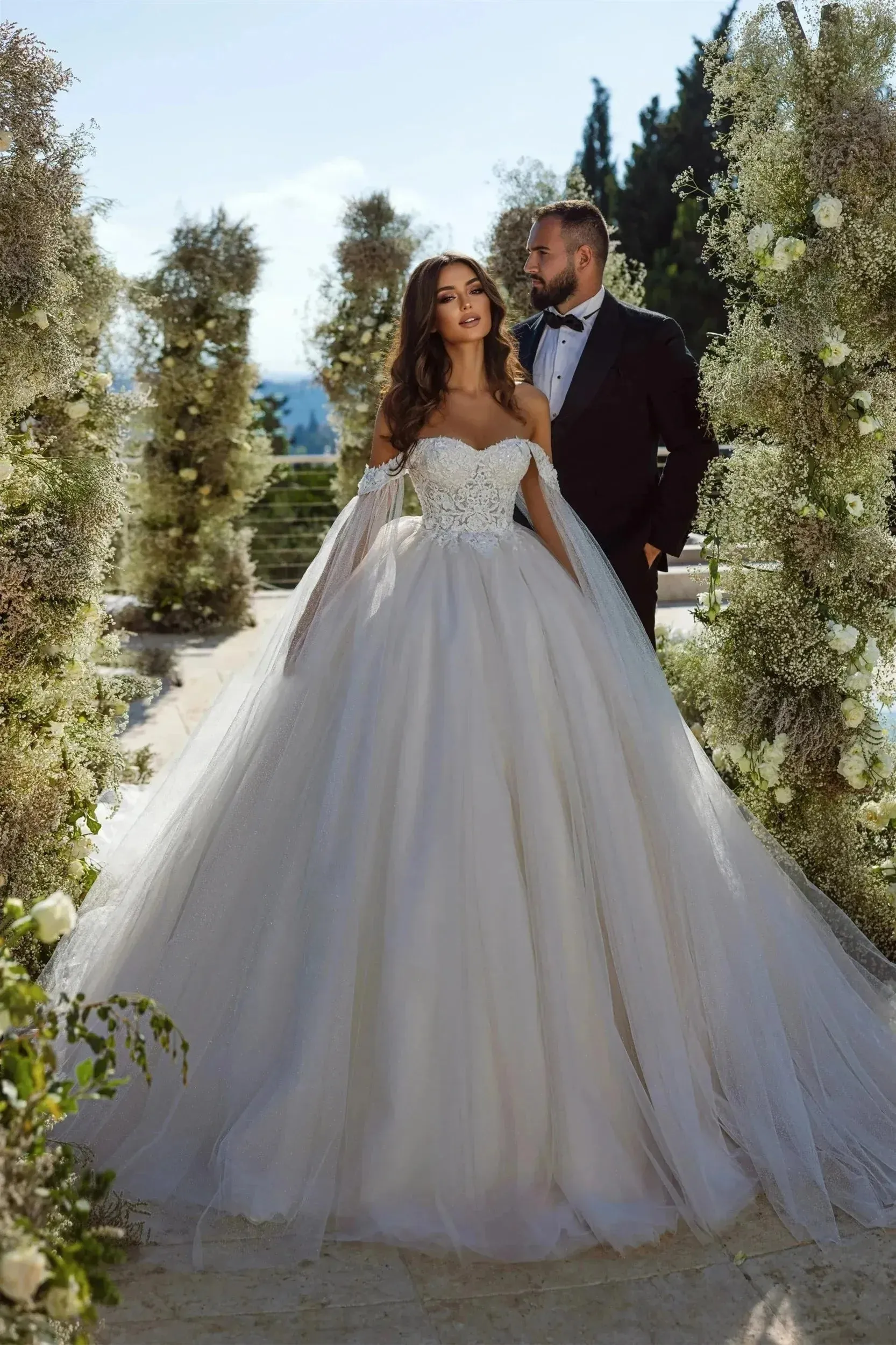 Boho Wedding Dresses Beach Sweetheart Lace Appliques Bride Gowns Robe De Mariee Garden Princess Dance Party Vestido Novia