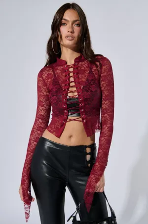 BREE STRETCH LACE BLOUSE