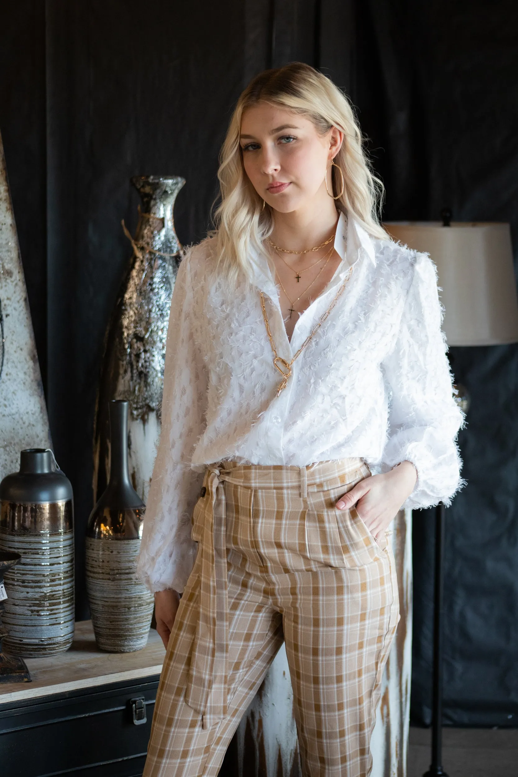 Camel Check Pants