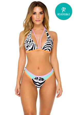 CAYO SETIA - Magda Halter Top & Brazilian Bottom • Multicolor