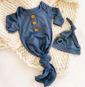 CL Knot Gown | Dusty Blue