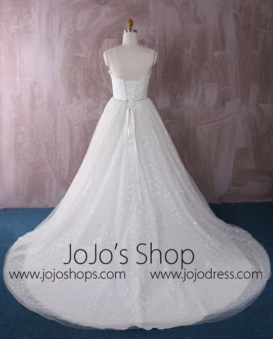 Classic French Alencon Lace Ball Gown Wedding Dress | QT85205