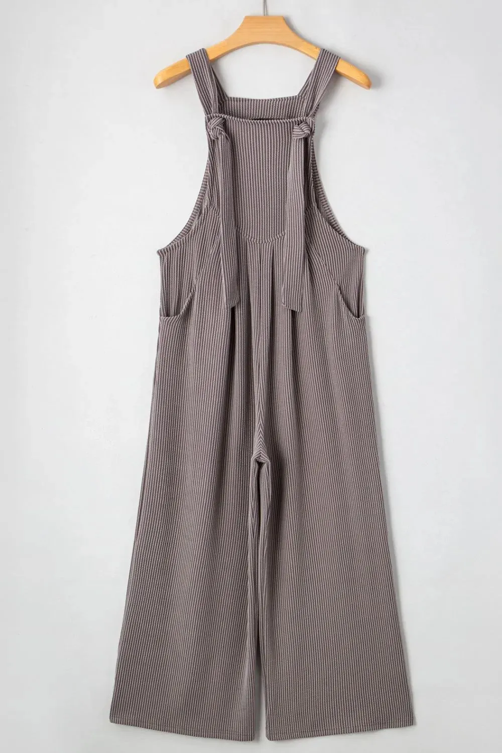 Corded Adjustable Straps Wide Leg Loose Overalls