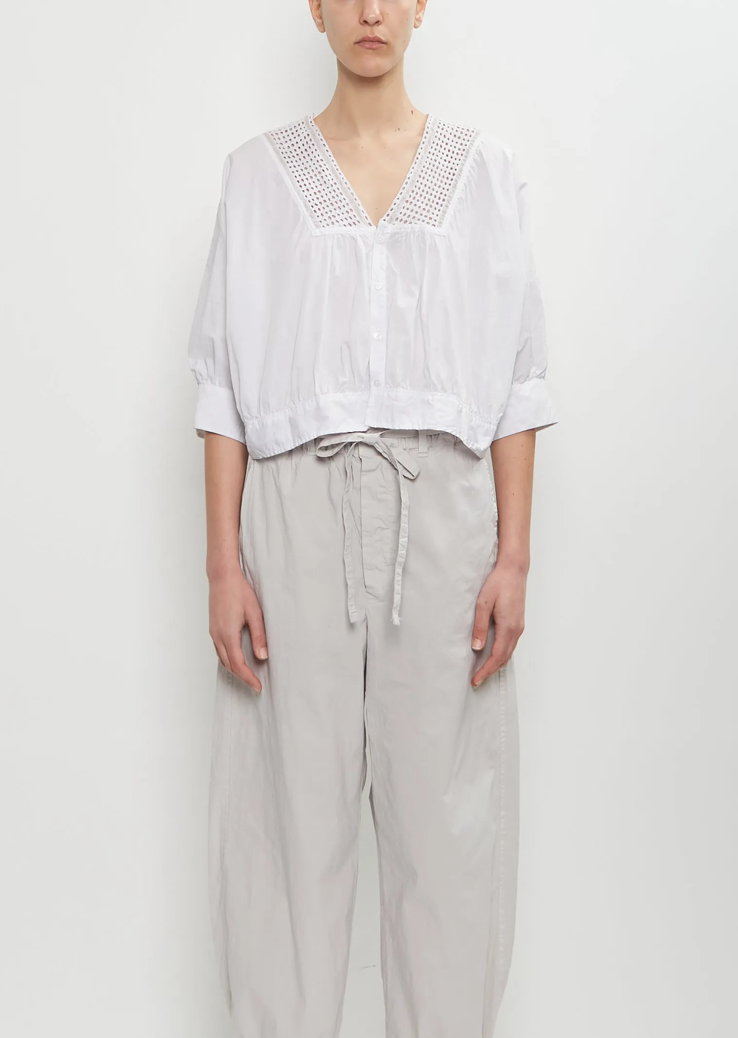 Cotton Lace Bolero Blouse