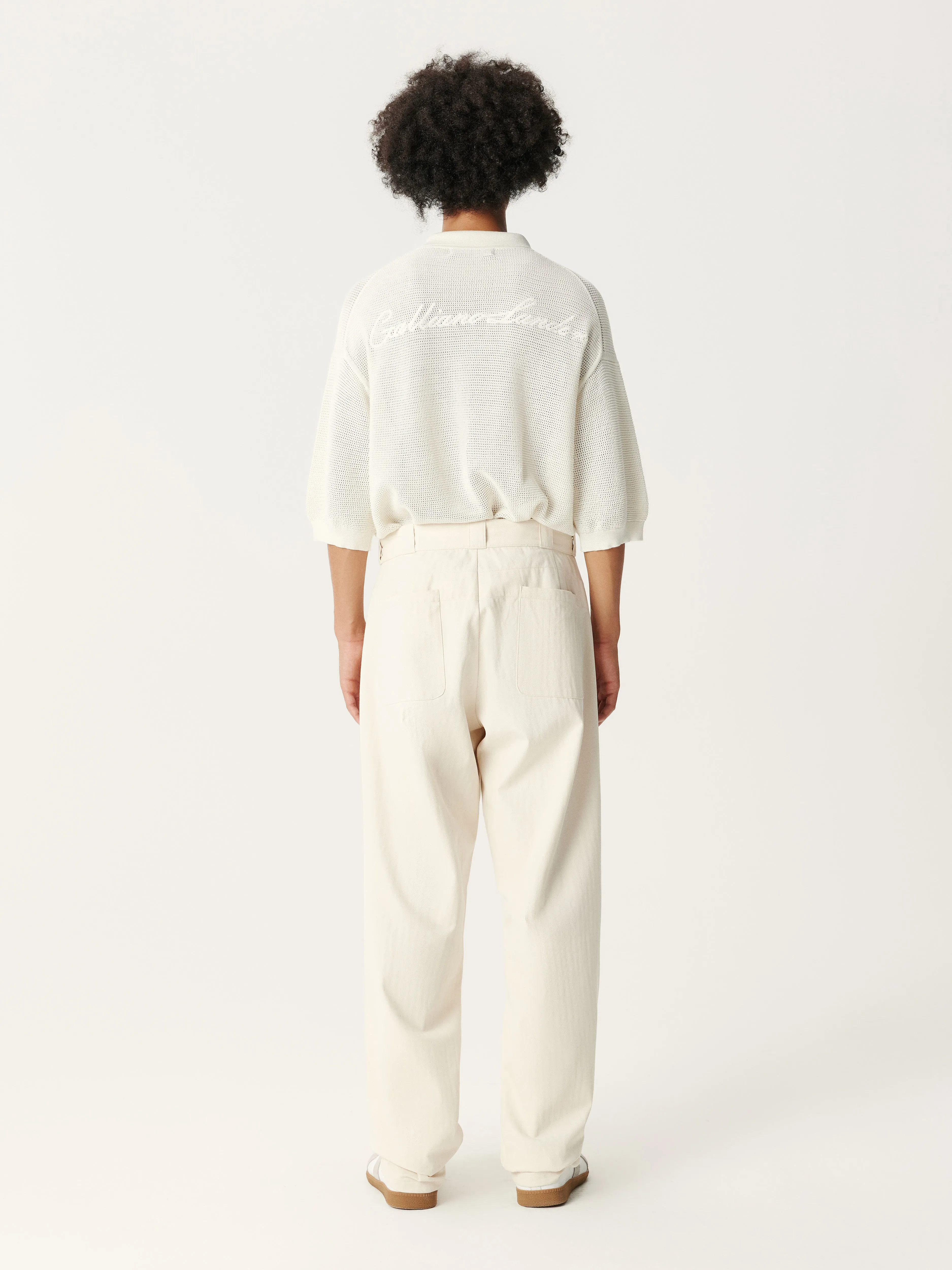 Cream White Straight Leg Pants