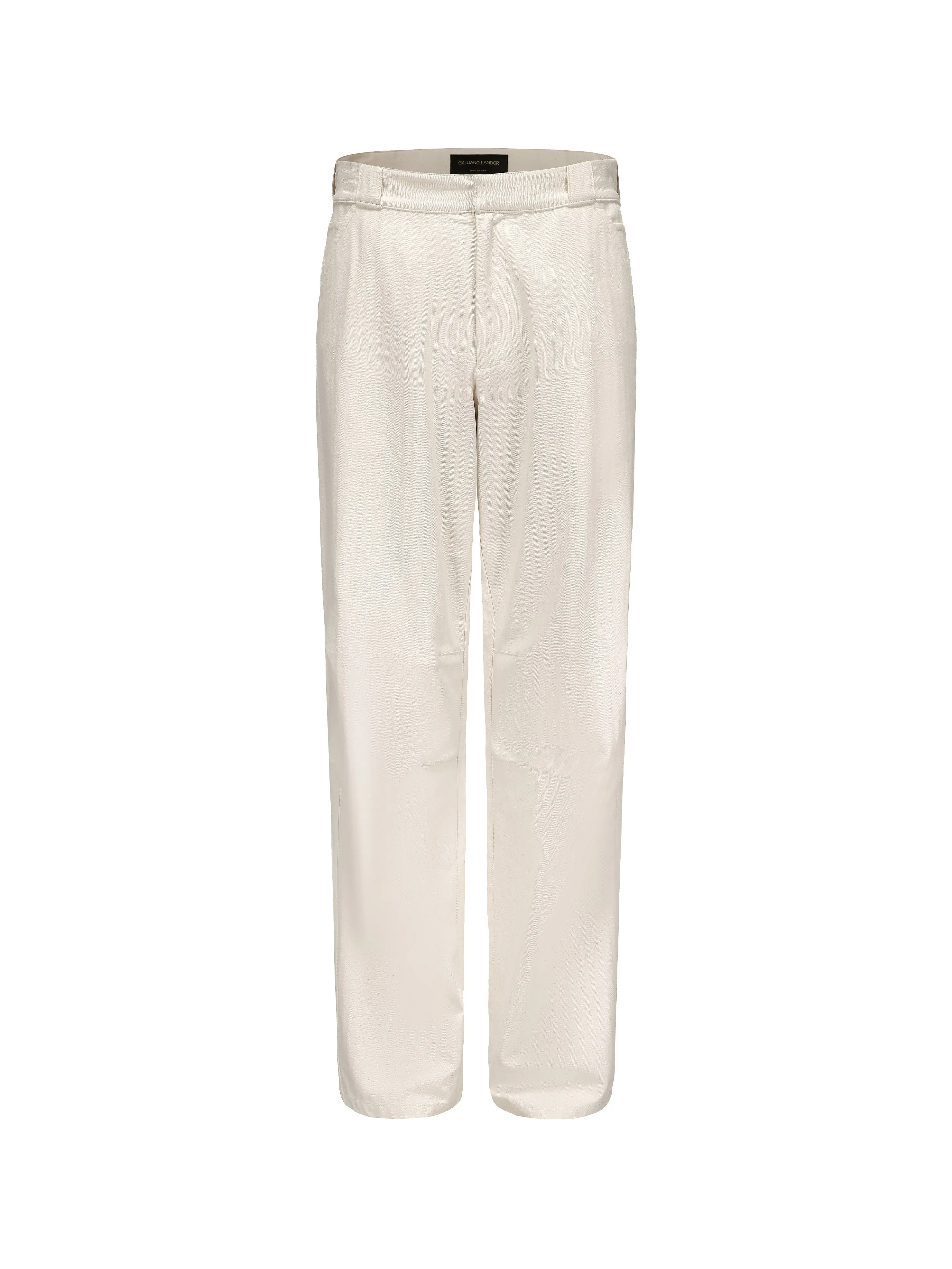 Cream White Straight Leg Pants