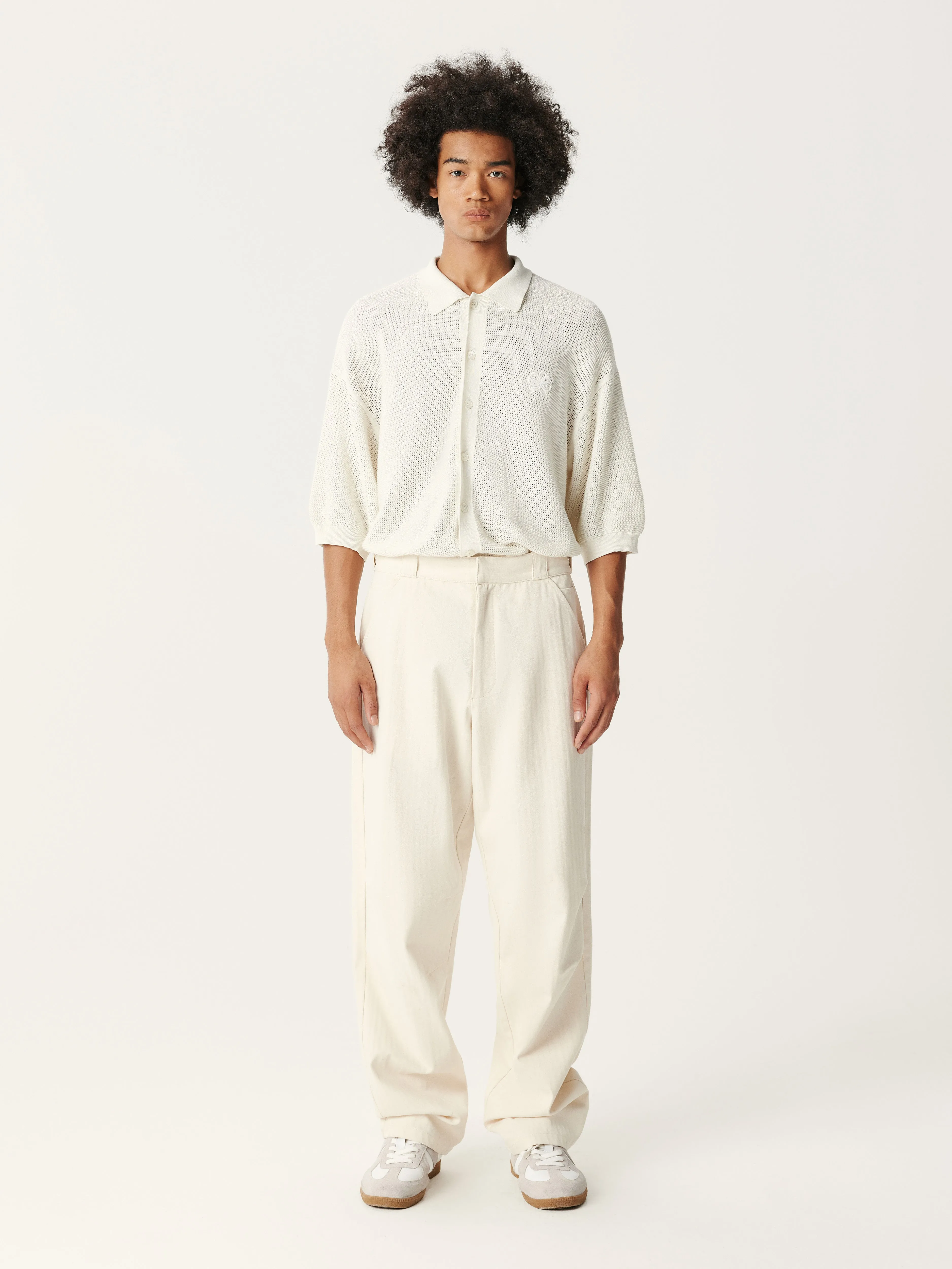 Cream White Straight Leg Pants
