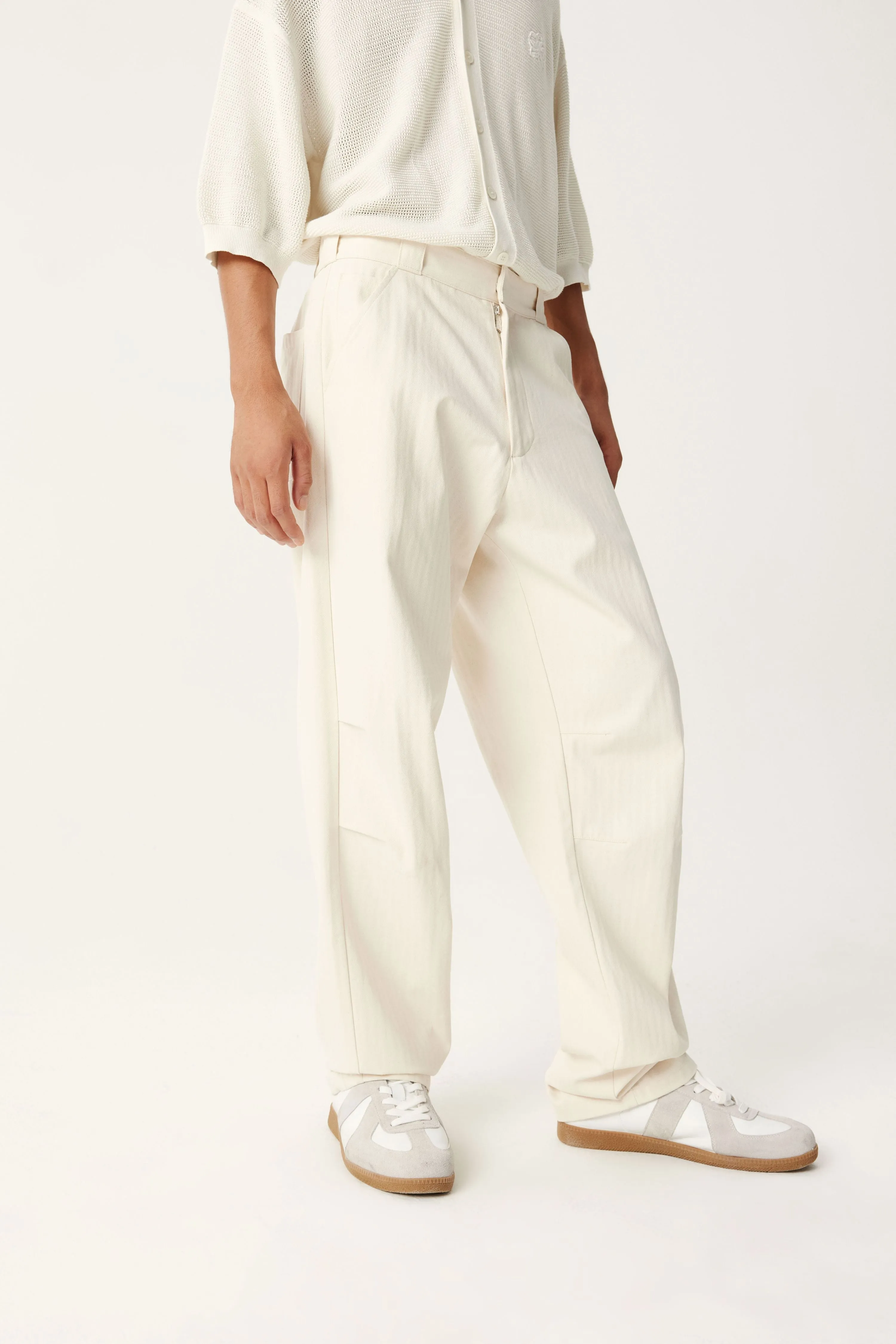 Cream White Straight Leg Pants