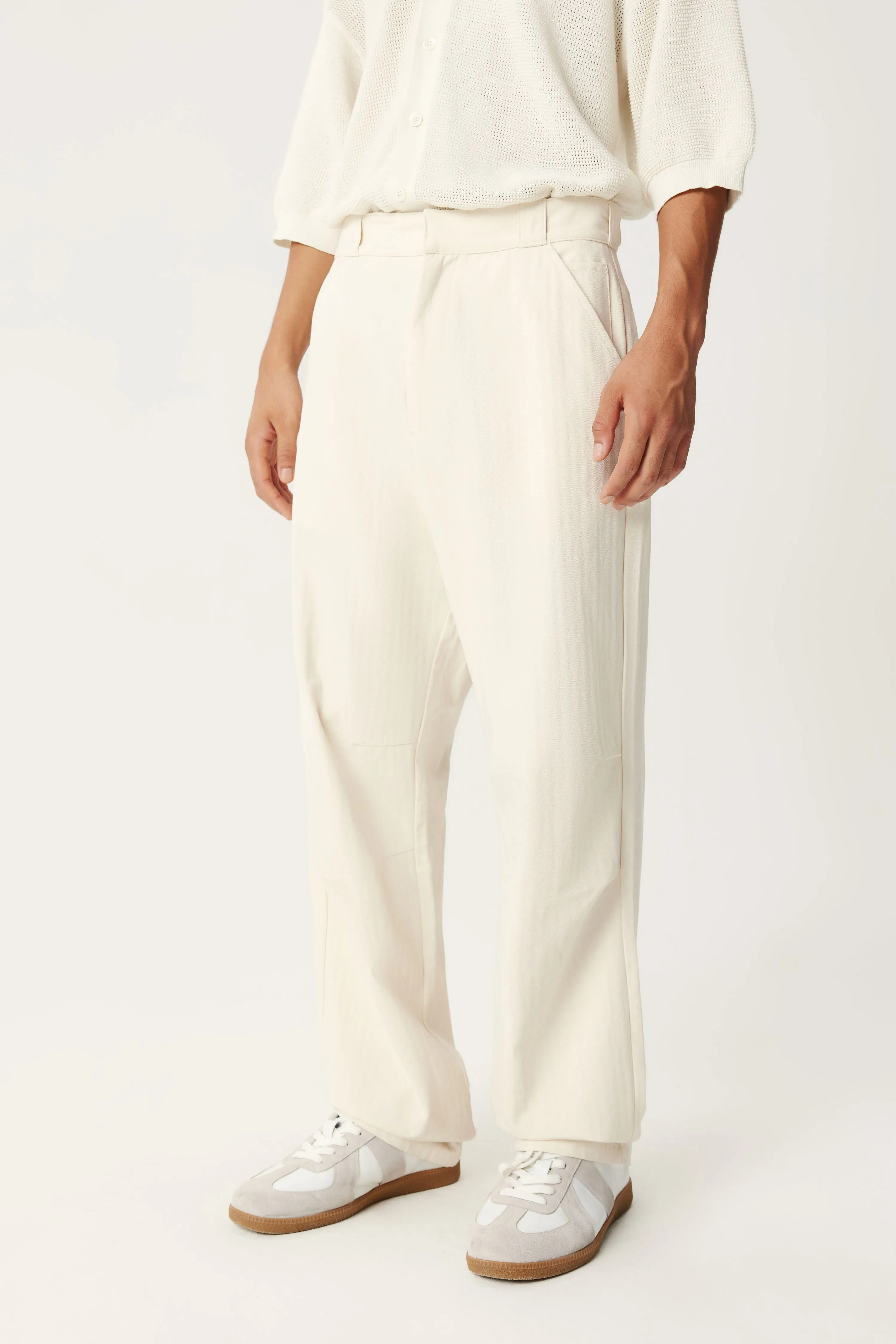 Cream White Straight Leg Pants