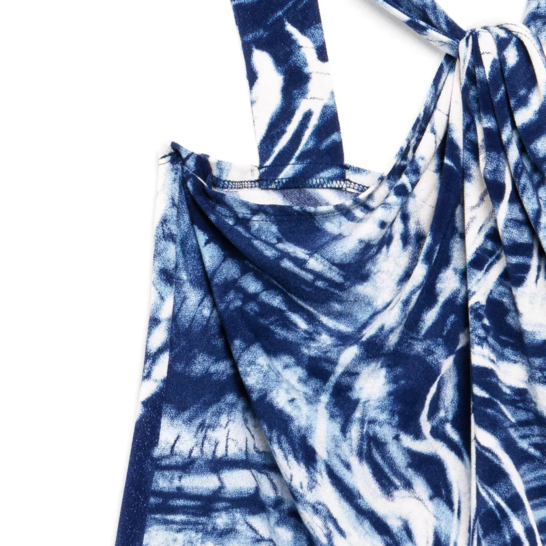 Crepe Knit - Grecian Halter Top - Swirl Wave - Final Sale!
