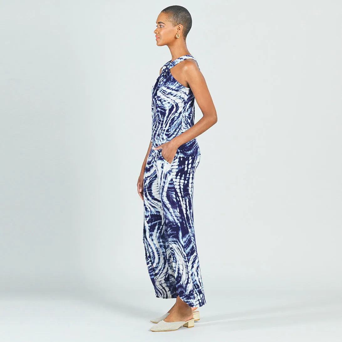 Crepe Knit - Grecian Halter Top - Swirl Wave - Final Sale!