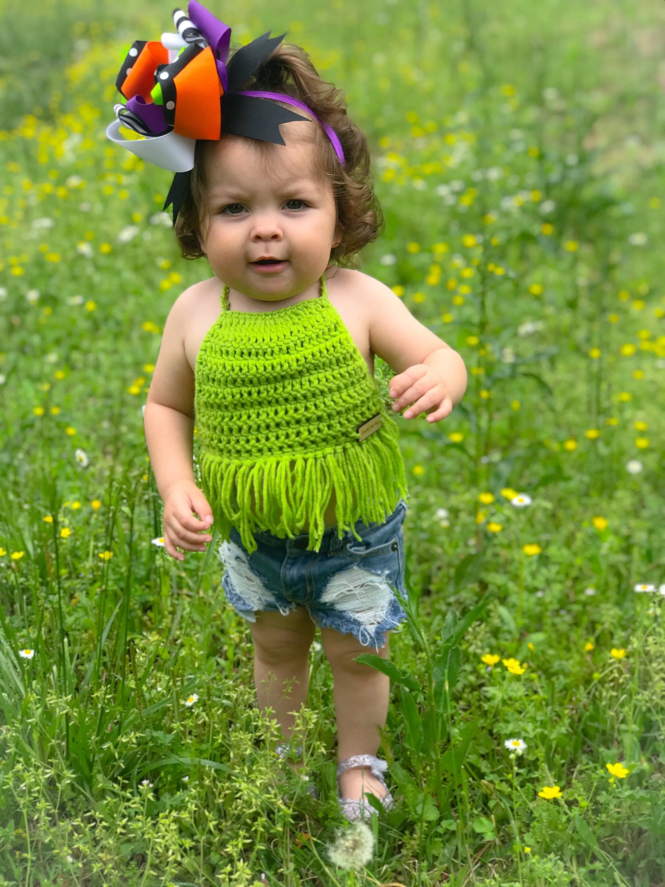 Crochet Fringe Halter Top