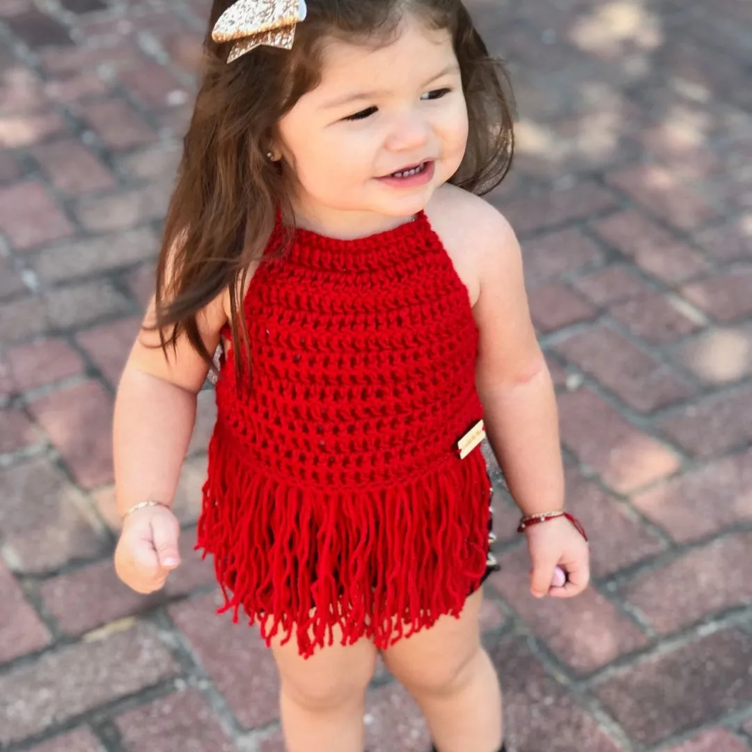 Crochet Fringe Halter Top
