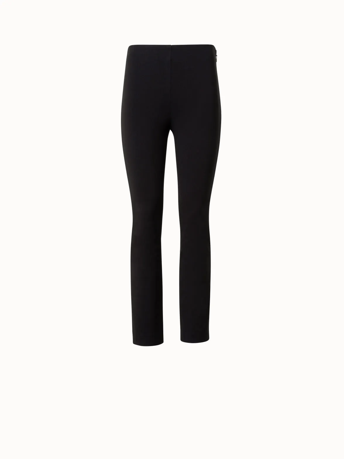 Cropped Slight Bootcut Pants with Elastic Waist