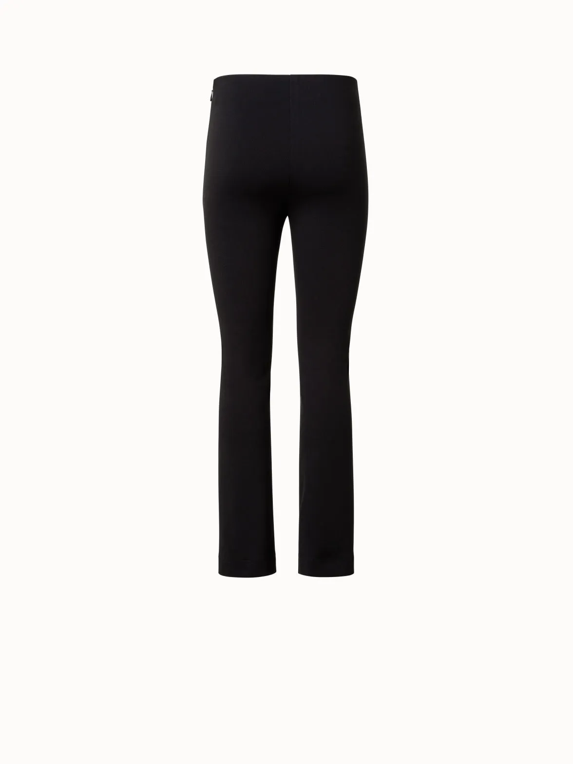 Cropped Slight Bootcut Pants with Elastic Waist
