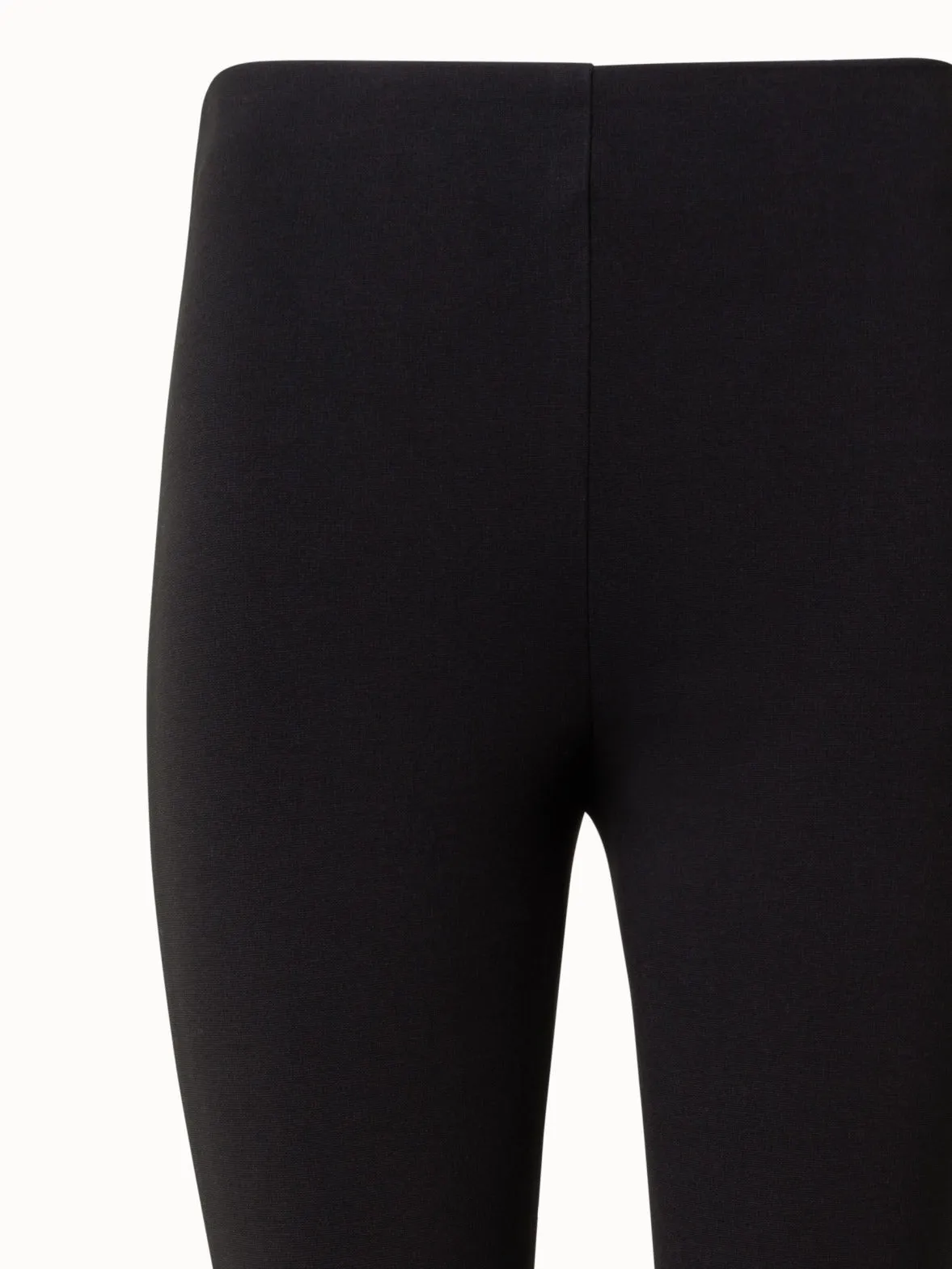 Cropped Slight Bootcut Pants with Elastic Waist