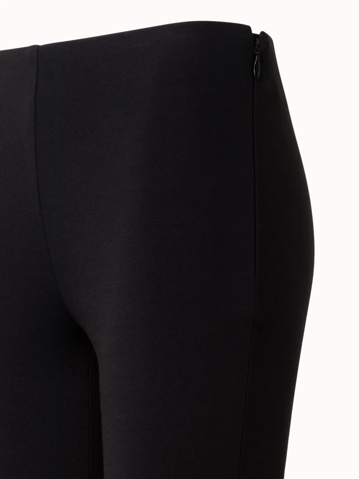 Cropped Slight Bootcut Pants with Elastic Waist