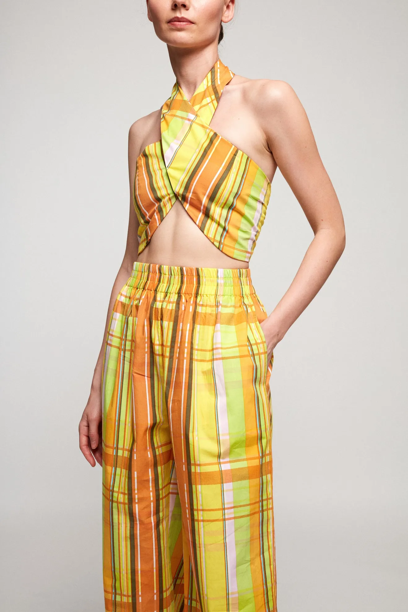 Crossover Halter | Straight Leg Trouser