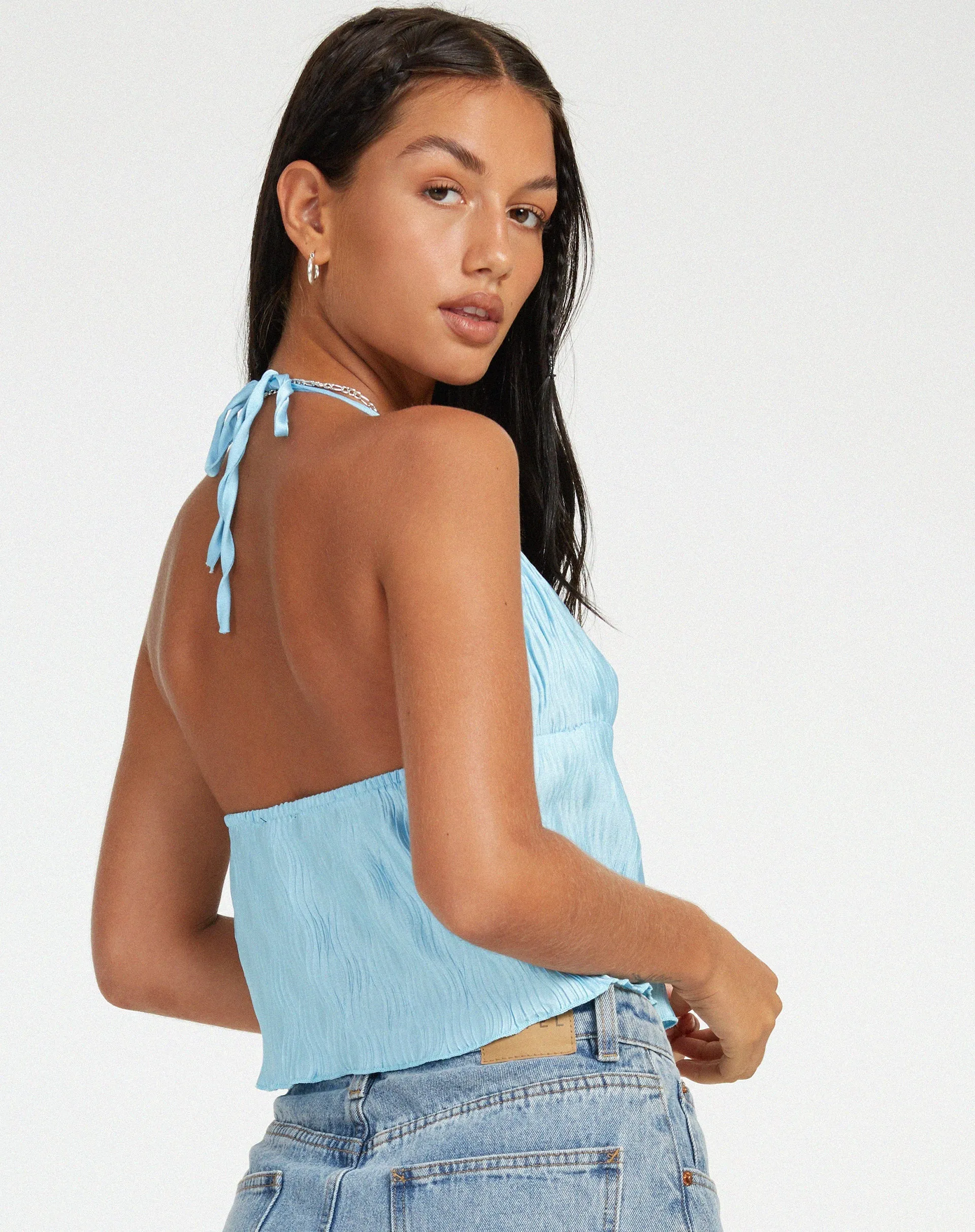 Dama Crop Top in Blue