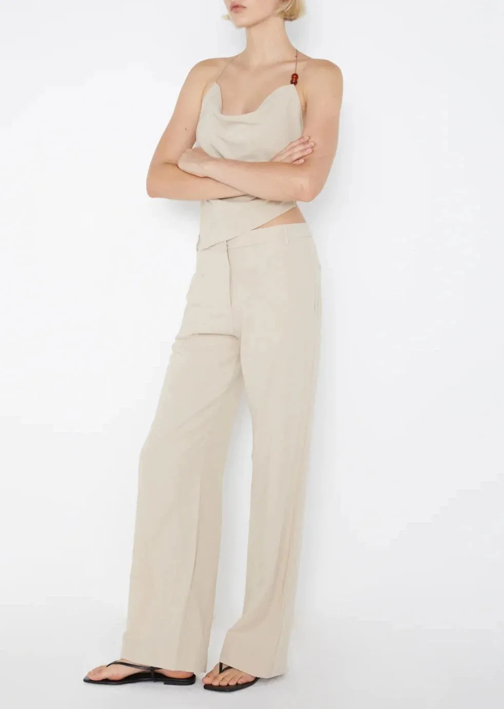 Desiree Straight Leg Pant - Sand