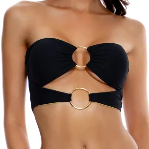 Double Loop Bandeau Crop Top