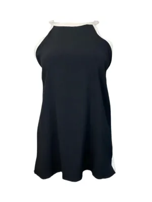 ECRU Women's Black Contrast Trim Halter Top #3145 S NWT