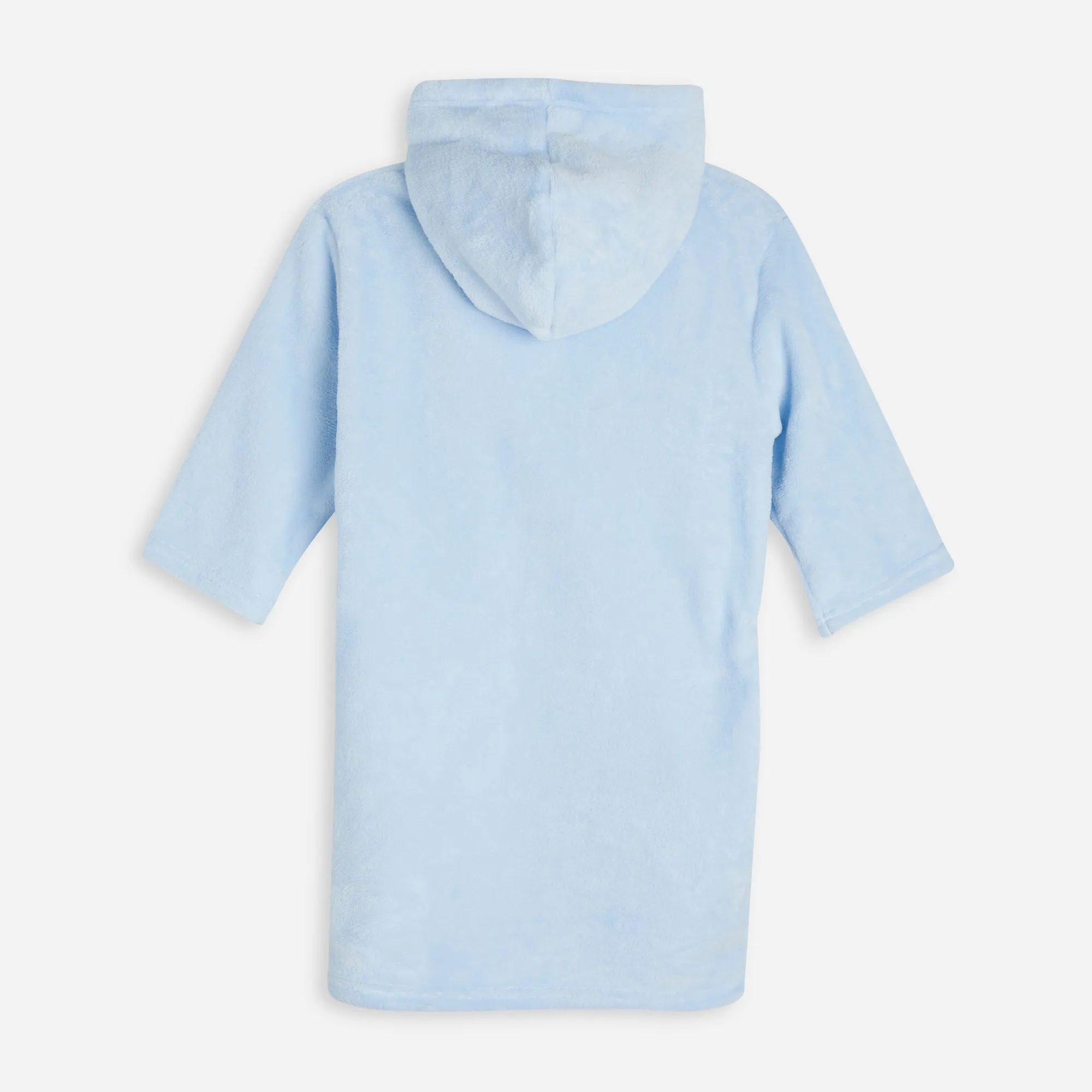 Embroidered Baby Blue Classic Dressing Gown
